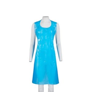 Disposable Blue Plastic Apron – Roll of 100 Aprons